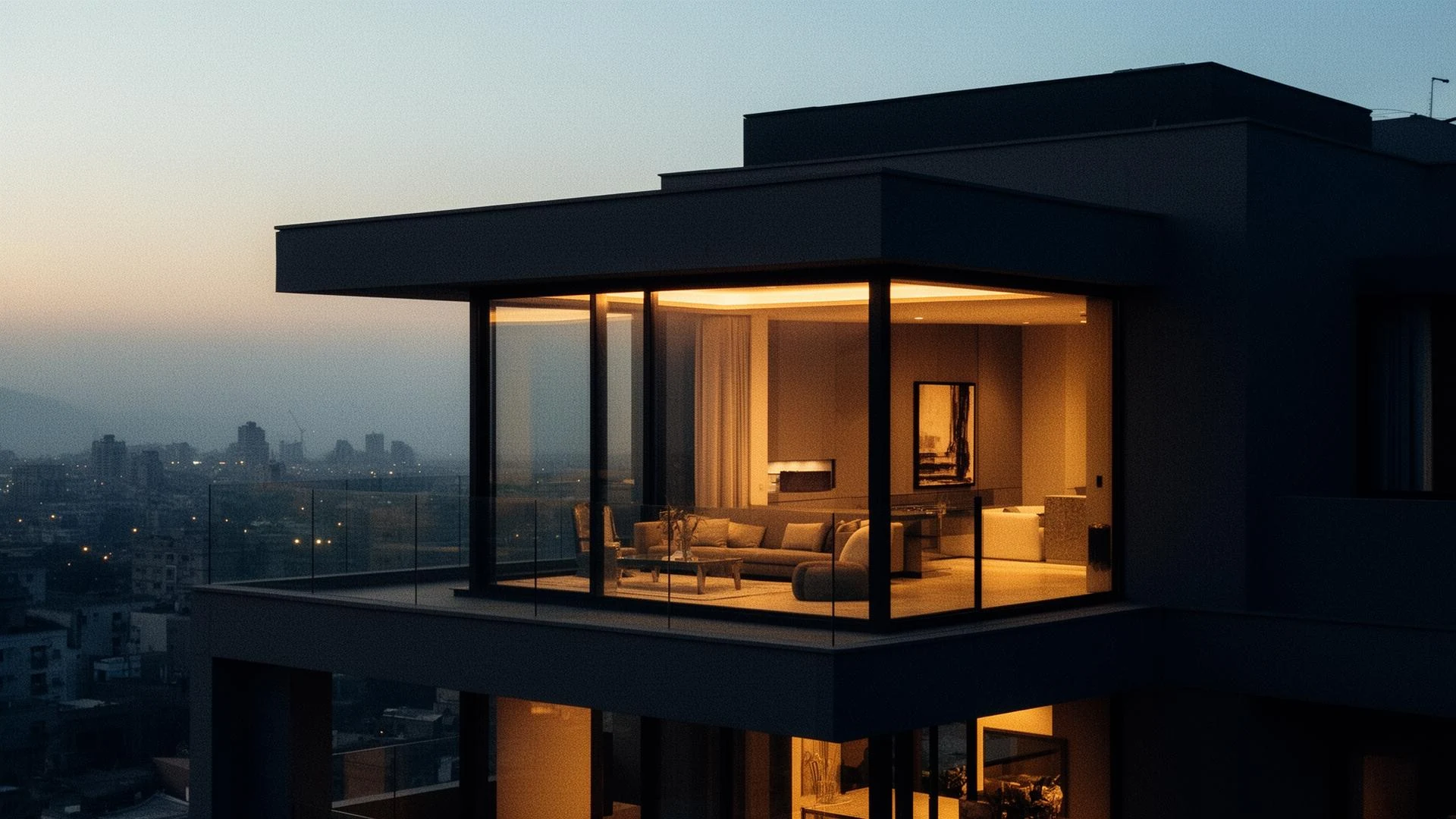 Penthouse en Lima al atardecer